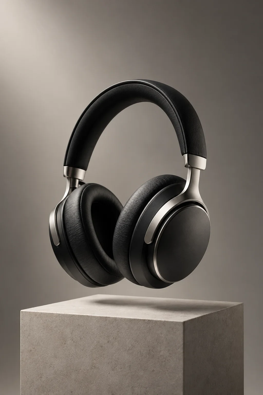 Premium headphones in a product campaign concept