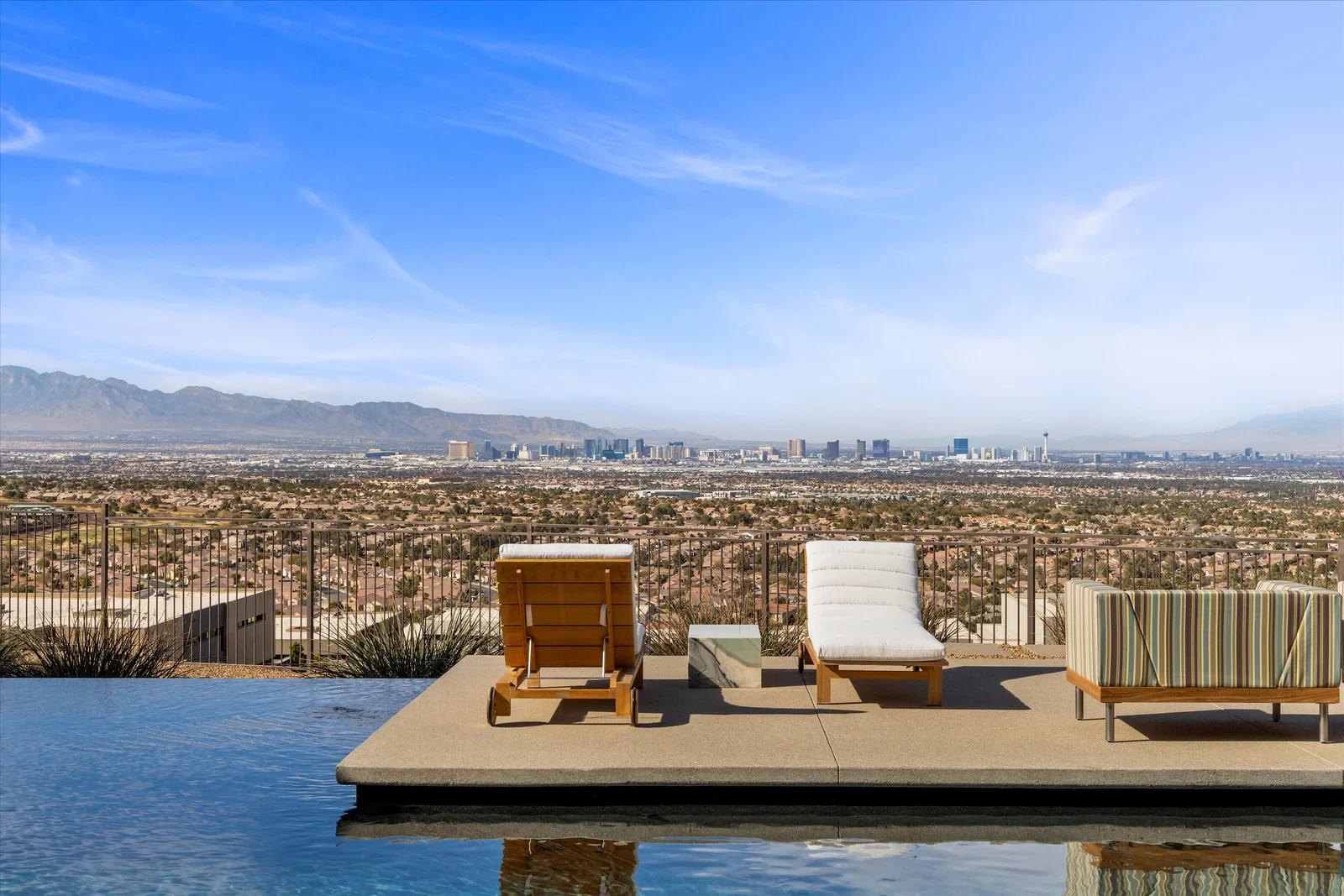 Las Vegas pool and skyline from Michele Sullivan’s website